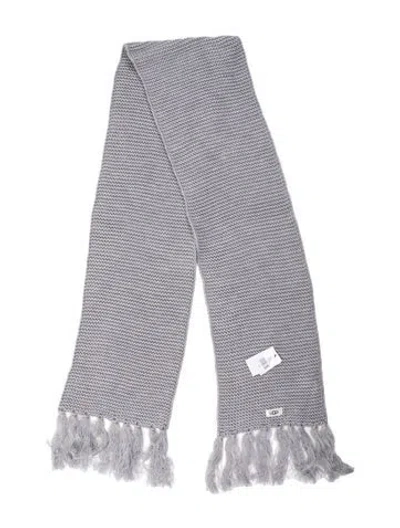 Pre-owned Ugg Acrylic Scarf W/ Tags In Grey