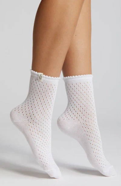 Ugg Women's Adabella Quarter-length Socks In White