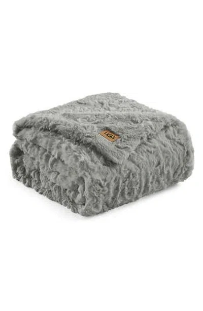 Ugg ® Adalee Faux Fur Throw Blanket In Gray