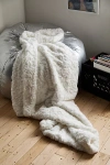 Ugg Adalee Faux Fur Throw Blanket In White At Urban Outfitters In Neutral