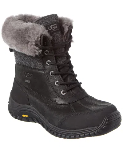 Ugg Adirondack Ii Leather & Shearling Boot In Black