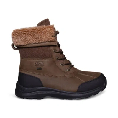 Pre-owned Ugg Adirondack Iii Tipped Dark Earth Leather Women's Boots Size Us 9/uk 7 In Brown
