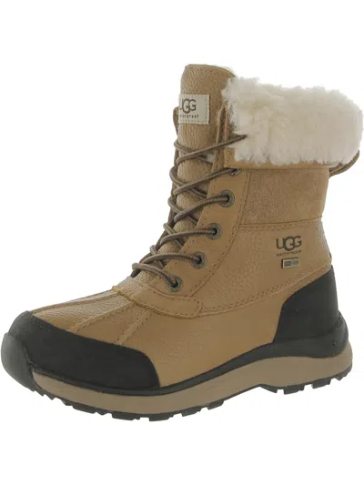 Ugg Adirondack Iii Womens Leather Lace Up Winter Boots In Pink