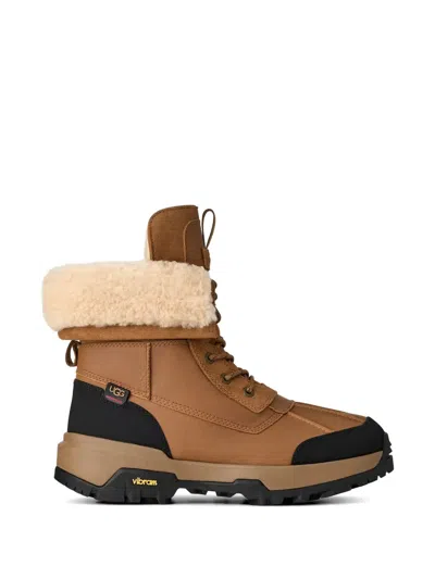 Ugg Brown Logo Adirondack Boots In Animal Print
