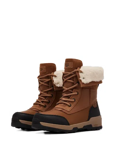 Ugg Kids' Adirondack Lace-up Shearling Boots In Brown