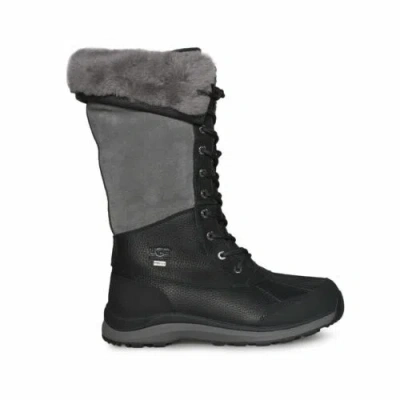Pre-owned Ugg Adirondack Tall Iii Black Waterproof Leather Women's Boots Size Us 7