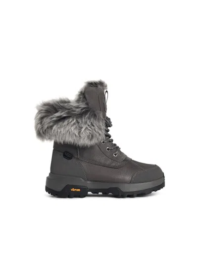 Ugg 'adirondack Xxv Chalet' Charcoal Leather Boots In Gray