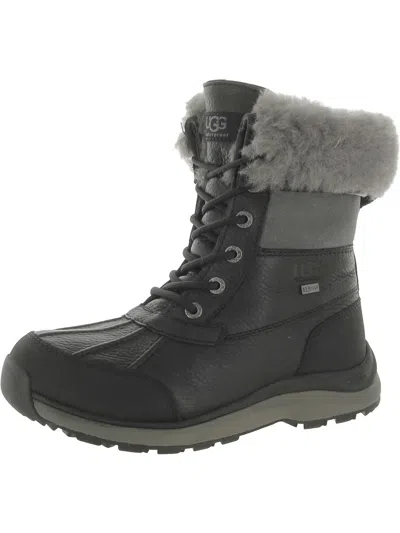 Ugg Adirondak Iii Womens Leather Round Toe Hiking Boots In Black