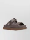 Ugg Adjustable Suede Sandal With Webbing In Brown