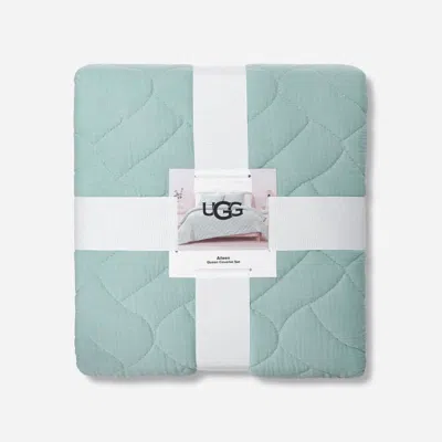 Ugg ® Aileen Coverlet Set (queen) Cotton Bedding In Shark Grey In Green
