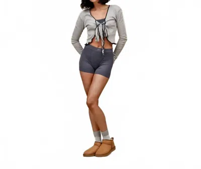 Ugg Alexiah Ribbed Lounge Shorts In Thundercloud In Multi