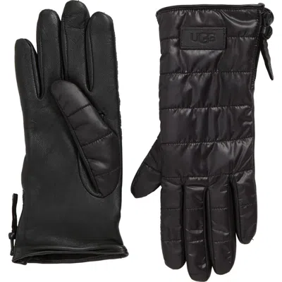 Ugg ® All Weather Quilted Gloves In Black