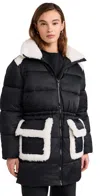 Ugg Women's Amal Plushseam Fleece Puffer Coat In Black