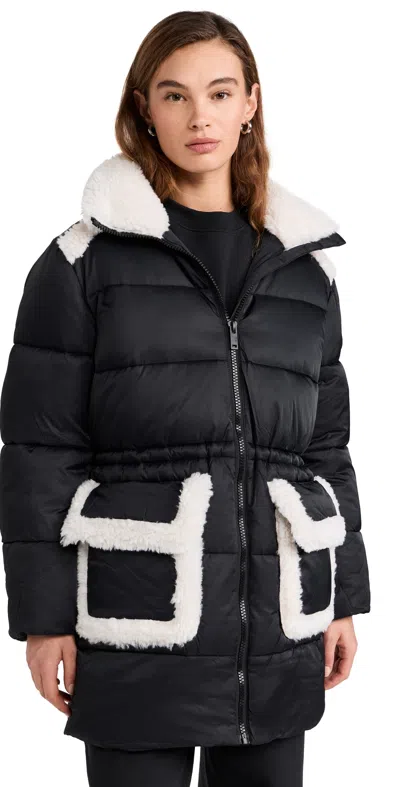Ugg Women's Amal Plushseam Fleece Puffer Coat In Black