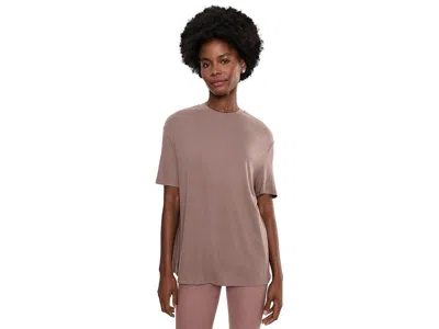 Ugg Amarys Relaxed Rib T-shirts Women's Clothing Allspice: Md, Elastane/viscose In Brown
