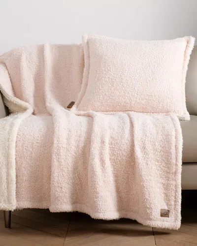 Ugg Ana Reversible Cozy Knit Throw Blanket In Petal