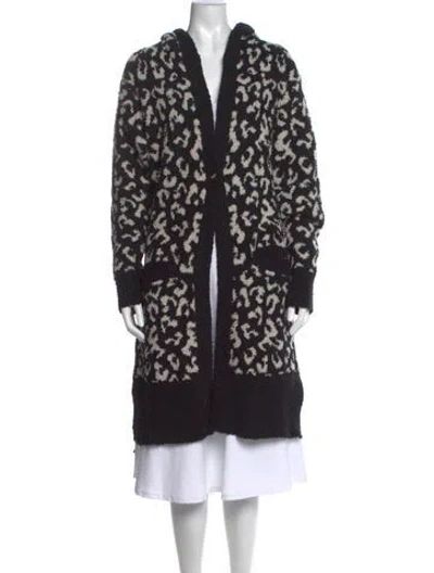 Pre-owned Ugg Animal Print Open Front Sweater W/ Tags In Black