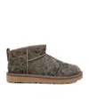 Ugg Classic Ultra Mini Leopard-print Ankle Boots In Multi