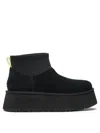Ugg Black Suede Classic Mini Dipper Ankle Boots In Black