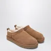 Ugg Chestnut Brown Mutton Leather Classic Micro Boots In Multi