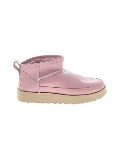 Pre-owned Ugg Ankle Boots In Pink