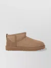 Ugg Ankle Boots Round Toe Rubber Sole In Brown