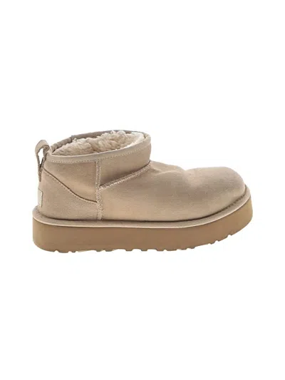 Pre-owned Ugg Ankle Boots In Tan