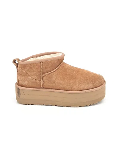 Pre-owned Ugg Ankle Boots In Tan