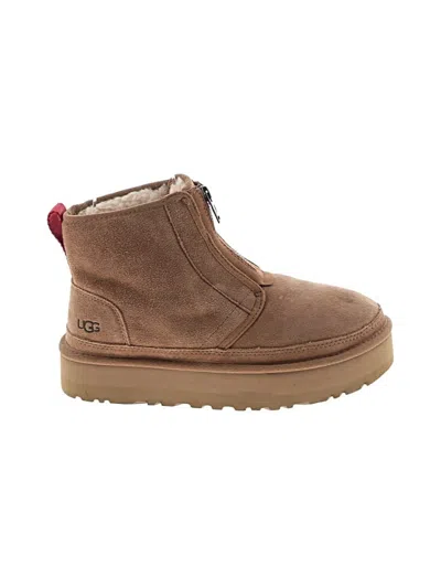Pre-owned Ugg Ankle Boots In Tan