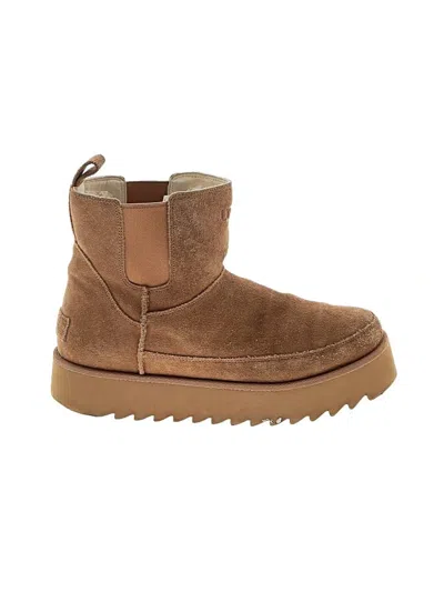 Pre-owned Ugg Ankle Boots In Tan