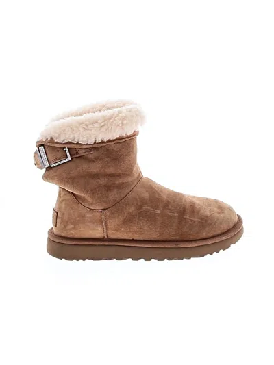 Pre-owned Ugg Ankle Boots In Tan