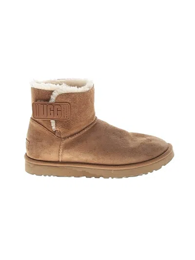 Pre-owned Ugg Ankle Boots In Tan
