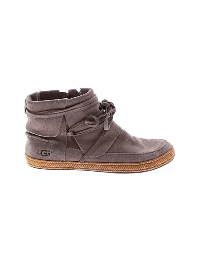 Pre-owned Ugg Ankle Boots In Tan