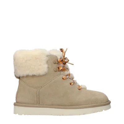 Ugg Ankle Boots Women Suede Beige/sand In Brown