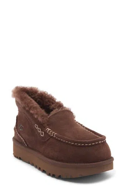 Ugg ® Ansley Parc Genuine Shearling Platform Slipper In Brown