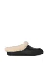 Ugg Ansley Leather Mule Slippers In Black