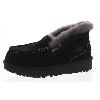Ugg Ansley Womens Slip On Square Toe Booties In Black