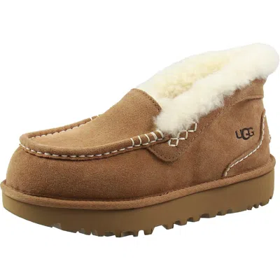 Ugg Ansley Womens Slip On Square Toe Booties In Pink