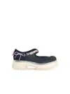Ugg Mary Jane Flats With Translucent Sole And Decorative Bows In Black
