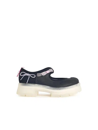 Ugg 'areum Mary Jane' Black Leather Sneakers