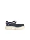 Ugg Mary Jane Flats With Translucent Sole And Decorative Bows In Black