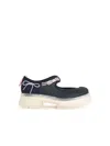 Ugg Mary Jane Flats With Translucent Sole And Decorative Bows In Black