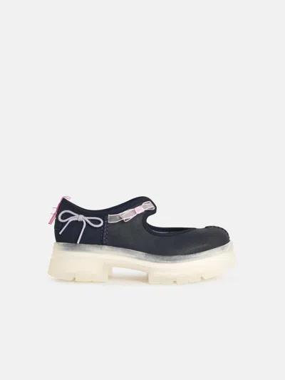Ugg 'areum Mary Jane' Black Leather Sneakers