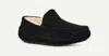 Ugg Ascot 1101110-blk Moccasin Mens Us 7 Black Suede Wool Slip On Slipper Dwa626 In Brown