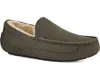 Ugg Ascot 1101110 Slipper Men's 9 Forest Night Suede Wool Lined Moccasin Khd1510 In Green