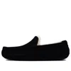 Ugg Ascot 1101110-blk Moccasin Mens Us 7 Black Suede Wool Slip On Slipper Dwa626