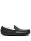 Ugg Ascot Leather Slippers In Black