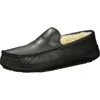 Ugg Ascot Mens Leather Lined Loafer Slippers In Black