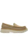 Ugg Chunky Loafers In Beige Suede Leather In Neutral