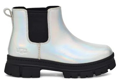 Pre-owned Ugg Ashton Chelsea Shine Boot (kids) Sneakers In Silver